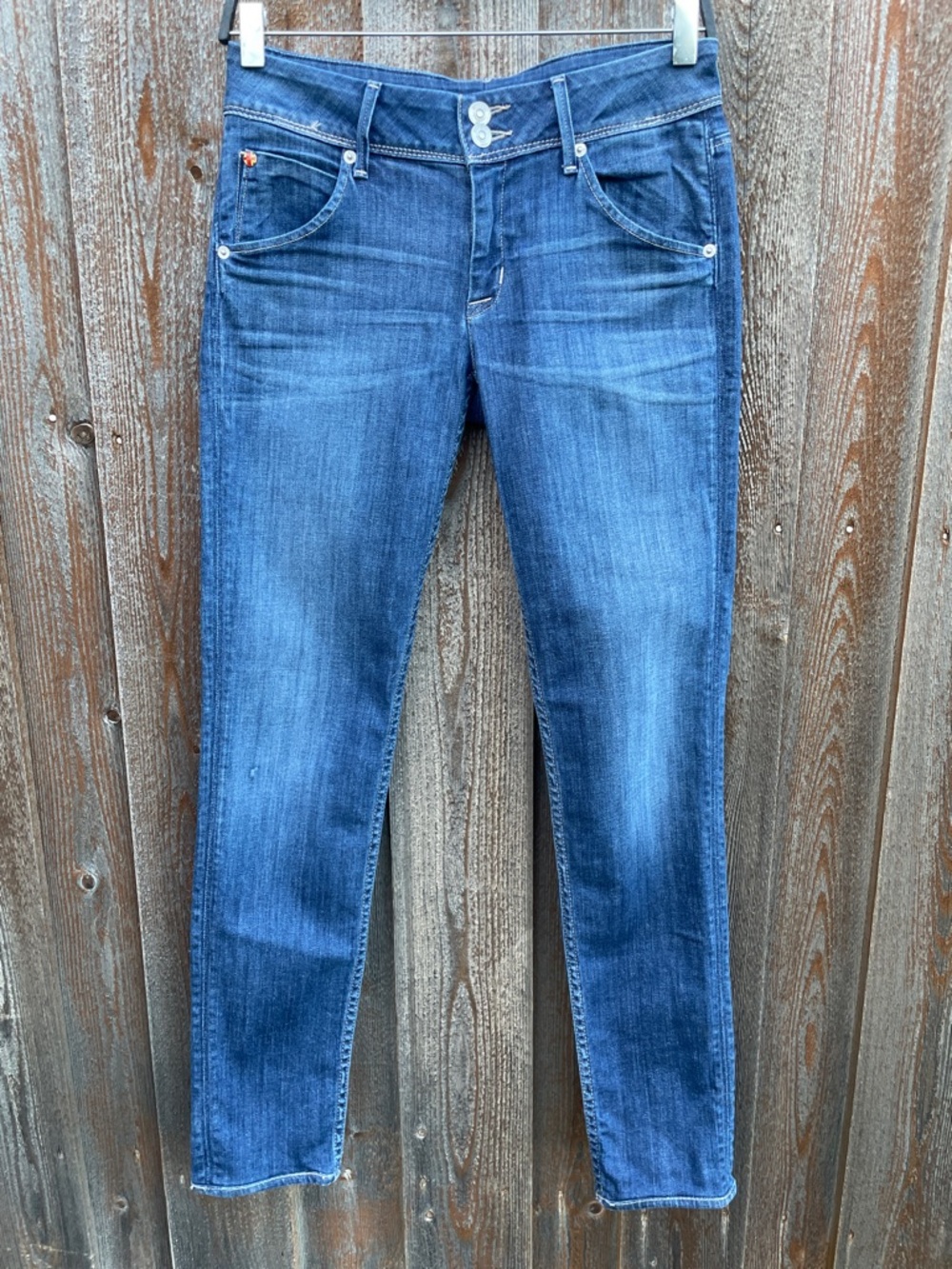 Hudson Jeans Collin skinny jeans in a blue wash